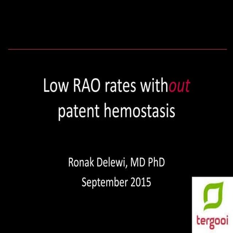 Delewi R - AIMRADIAL 2015 - Radial artery occlusion
