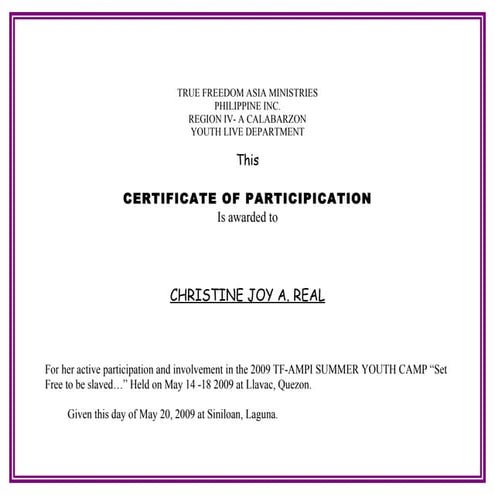 5.Real Certificate