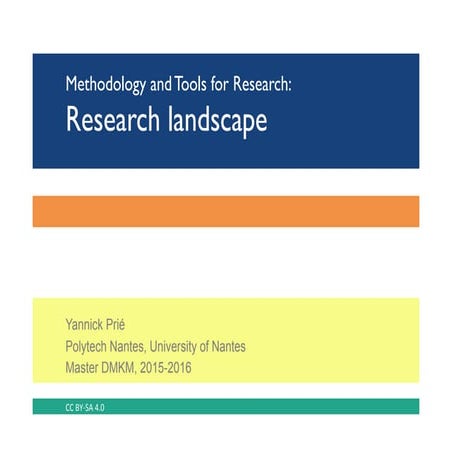 Tools and Methodology for Research: Research Landscape