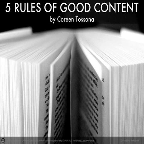 5 Rules of Good Content