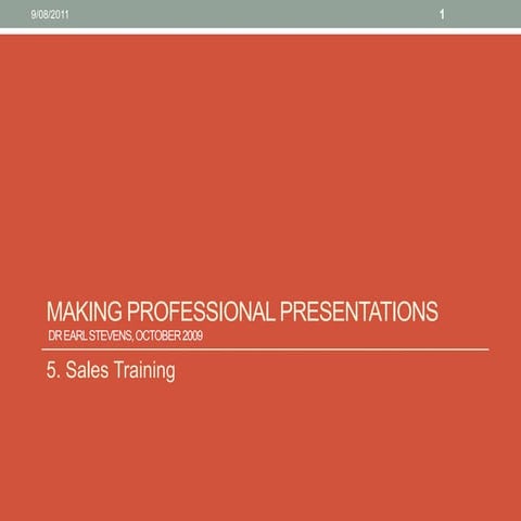 5. sales training   making professional presentations