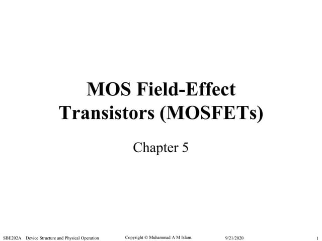 5  sedra ch 05  mosfet revision