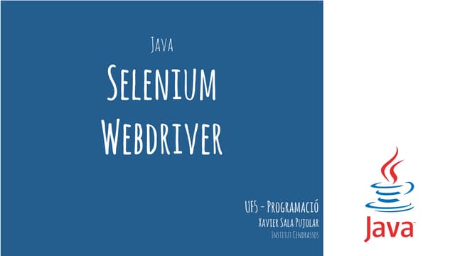 Selenium web driver in Java