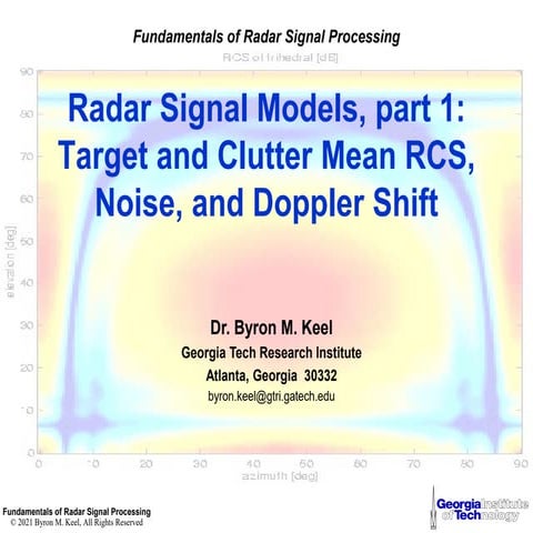 Fundamentals of Radar Signal Processing: Target RCS, Noise, and Doppler ...