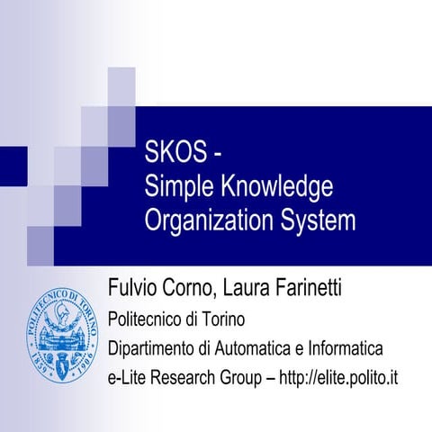 Introduction to SKOS - Simple Knowledge Organization System