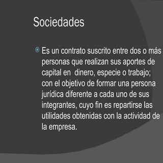 Tipos de sociedades en Colombia