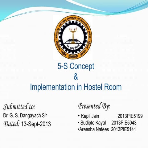 5 s presentation dated 13 sept