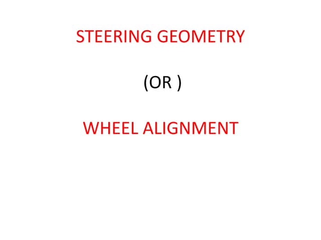 5 steering geometry