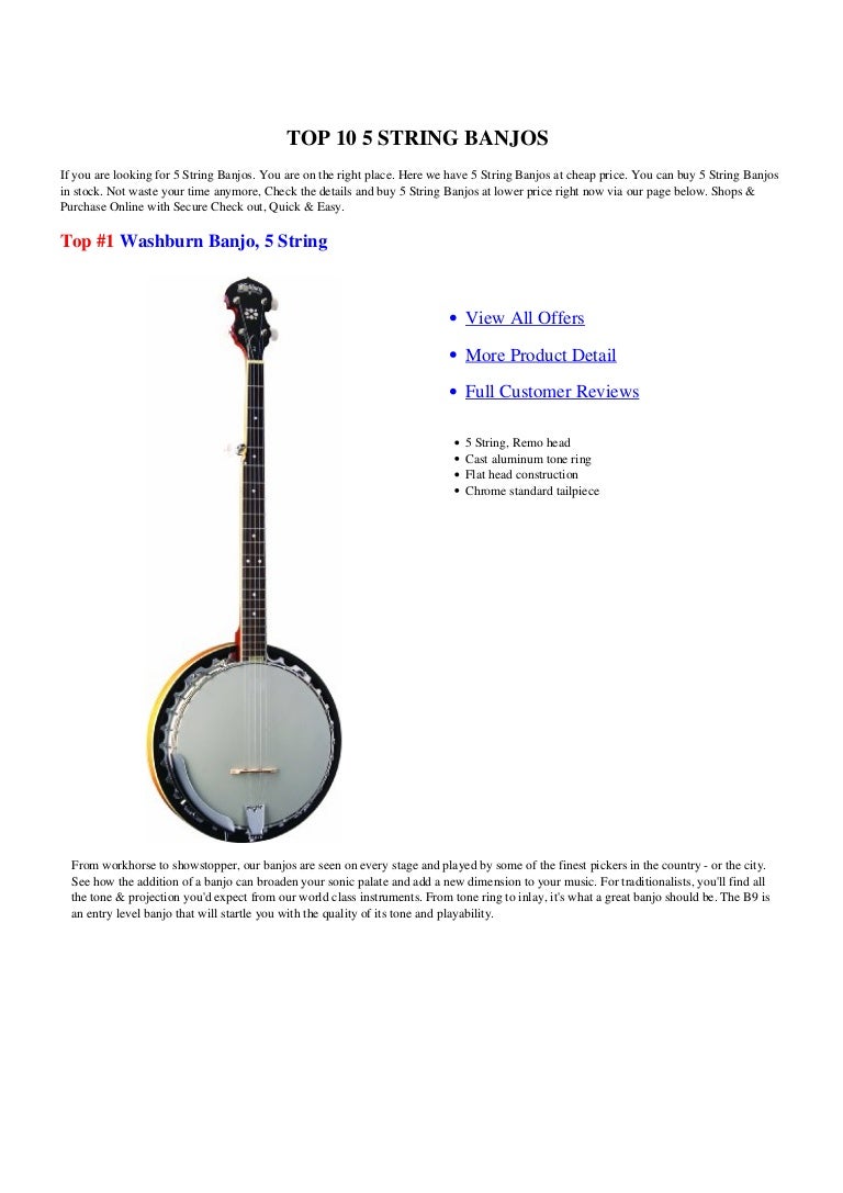5 String Banjo Tutorial Pdf _ How to play the 5-string banjo : a manual ...