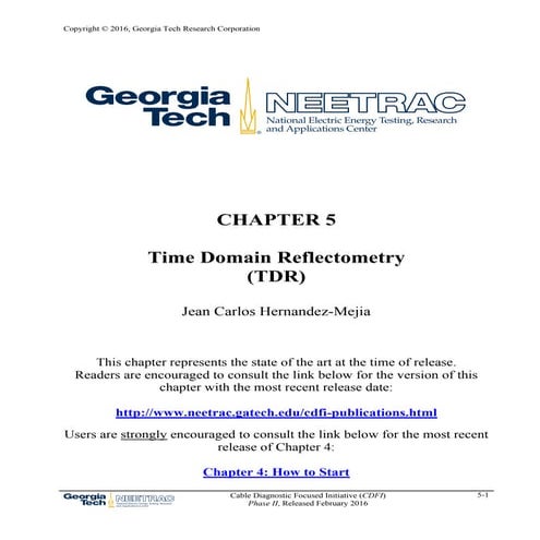 NEETRAC (Chapter 5: Time Domain Reflectomertry)