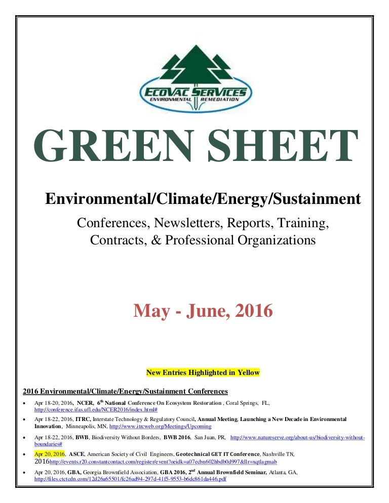 The Green Sheet MayJun 2016