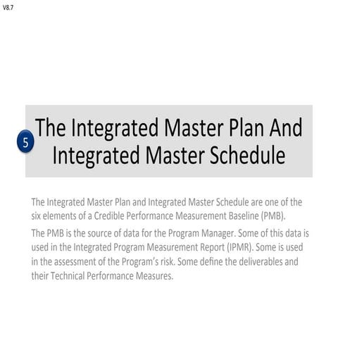 Integrated Master Plan Development