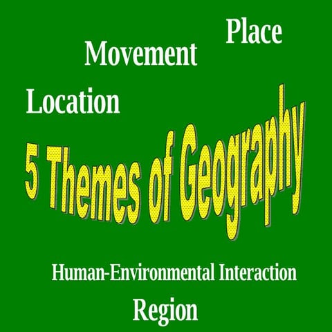 5 Themes Of Geography | PPT