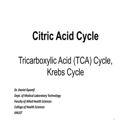 Lecture Note - Tricarboxylic Acid Cycle.pdf