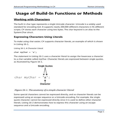 Chapter5: Usage of Build-In Functions or Methods