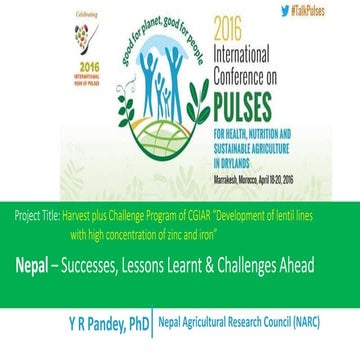 Nepal – Successes, Lessons Learnt & Challenges: Harvest plus Challenge Progra...