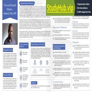 5-Year Research Plan