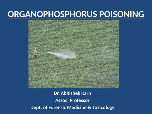 Comprehensive Overview of Organophosphorus and Phosphide Poisoning ...