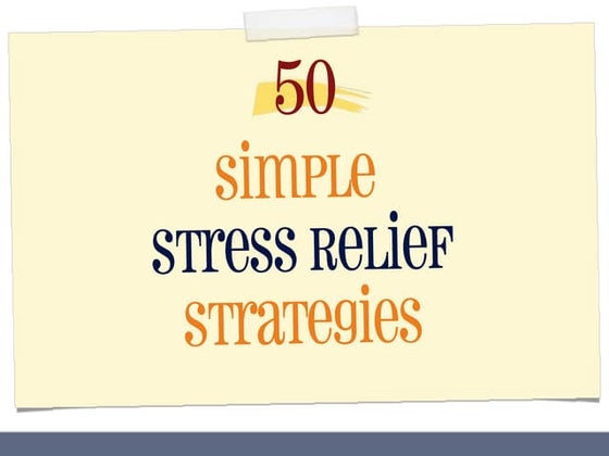 Strategies to cope up with stress | PPT
