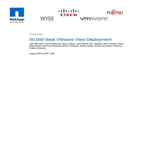 50,000 Seat V Mware View Deployment
