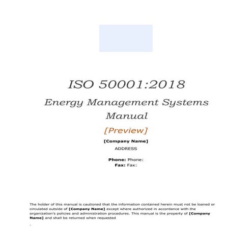 50001:2018 EnMS Manual Template Preview