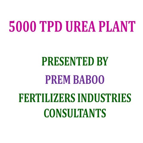 5000 tpd urea plant