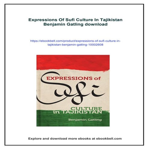 Expressions Of Sufi Culture In Tajikistan Benjamin Gatling