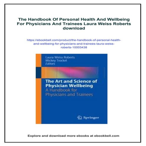 The Handbook Of Personal Health And Wellbeing For Physicians And ...