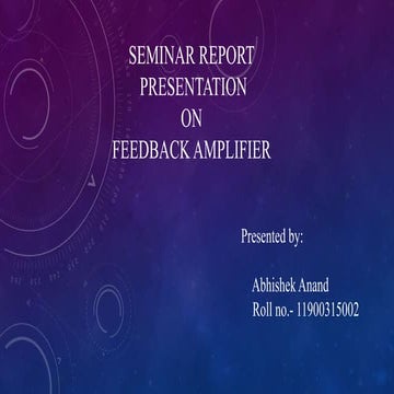 Feedbacck Amplifier