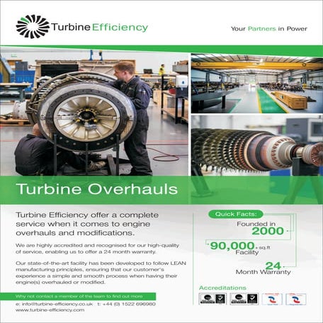Turbine Efficiency Overhaul Product Sheet
