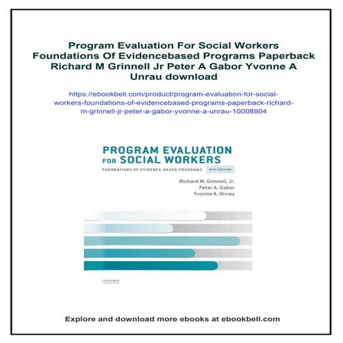 Program Evaluation For Social Workers Foundations Of Evidencebased Programs P...