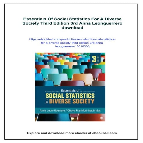 Essentials Of Social Statistics For A Diverse Society Third Edition 3rd Anna ...
