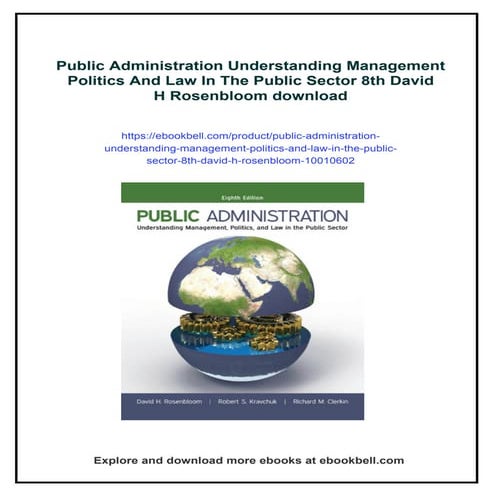 Public Administration Understanding Management Politics And Law In The Public...