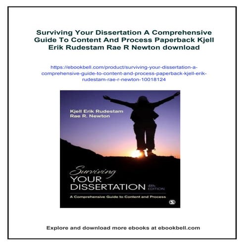 Surviving Your Dissertation A Comprehensive Guide To Content And Process Pape...