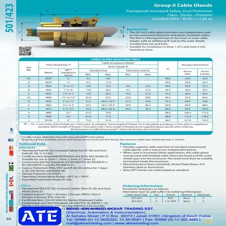 Hawke Universal Cable Glands - Installation Instruction | PDF