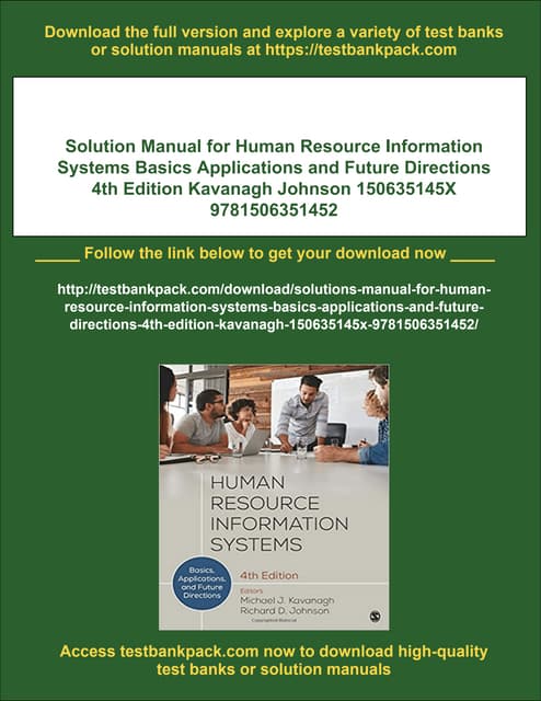 Solution Manual for Human Resource Information Systems Basics Applications an...