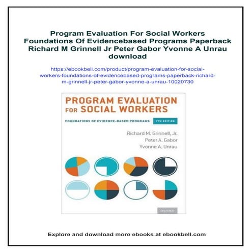 Program Evaluation For Social Workers Foundations Of Evidencebased Programs P...