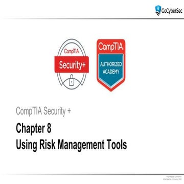 501 ch 8 risk managment tool