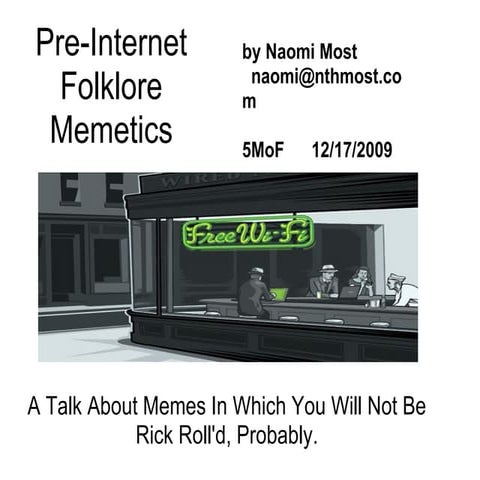 Pre-Internet Folklore Memetics | PPT