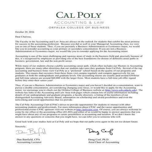 Outstanding Student in Accounting