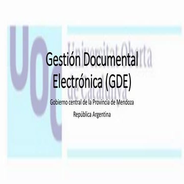Presentación Sistema GDE (Gestión Documental Electrónica) | PDF