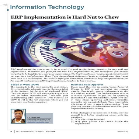 Article on ERP Implementation 