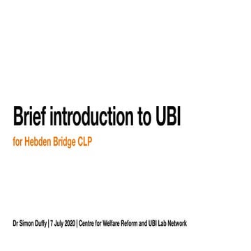 Brief introduction to UBI