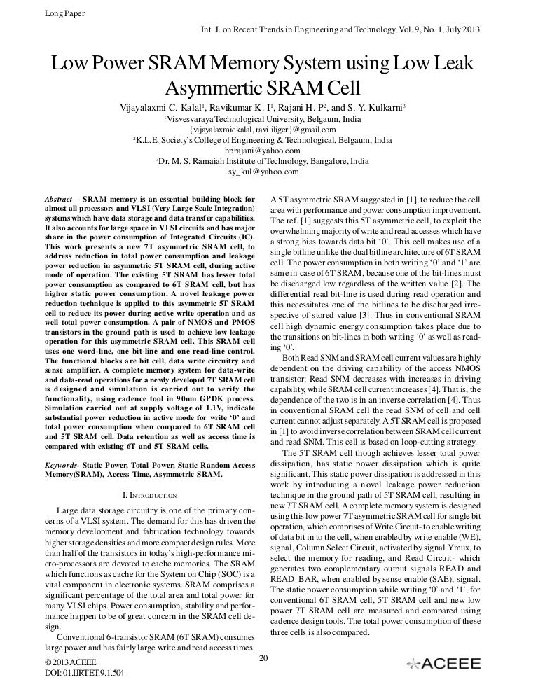 Master thesis low power sram