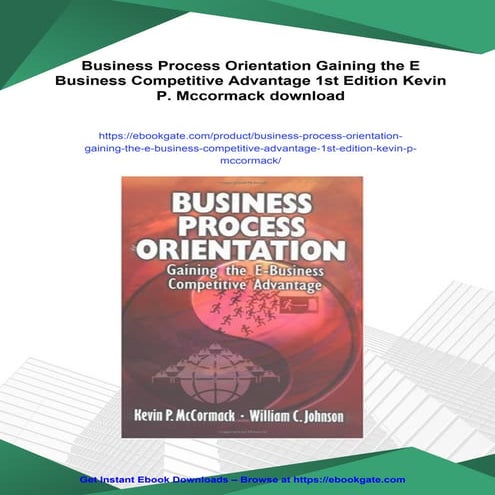Business Process Orientation Gaining the E Business Competitive Advantage 1st...