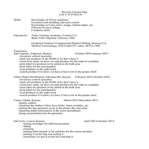 rowena carmen piga 2017