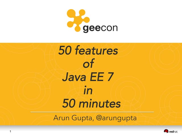 50 features of Java EE 7 in 50 minutes at Geecon 2014