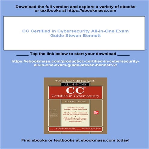 CC Certified in Cybersecurity All-in-One Exam Guide Steven Bennett