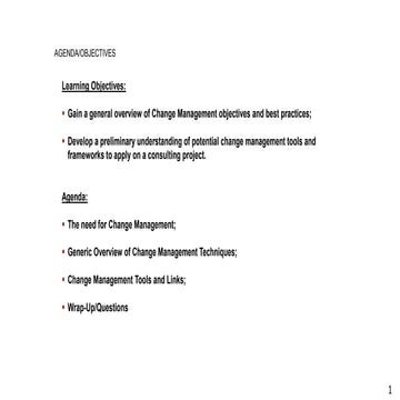 Change Management Training