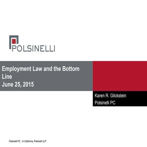Employment Law and the Bottom Line